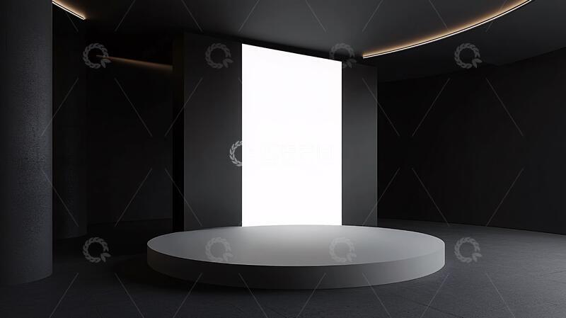 简约秀场展厅黑色背景