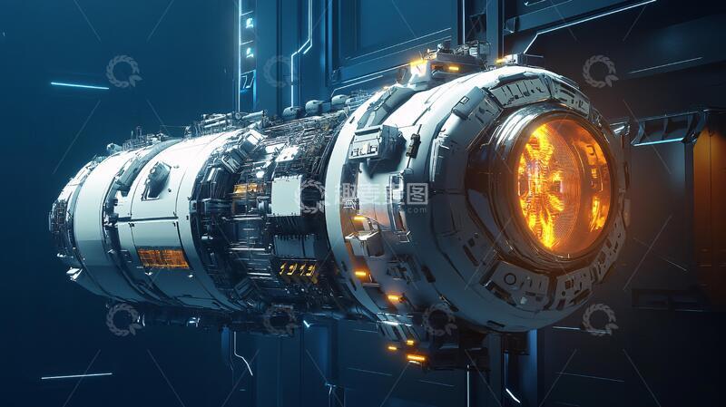 高清大图下载【趣麦麦图】飞船舰桥科幻飞船引擎
