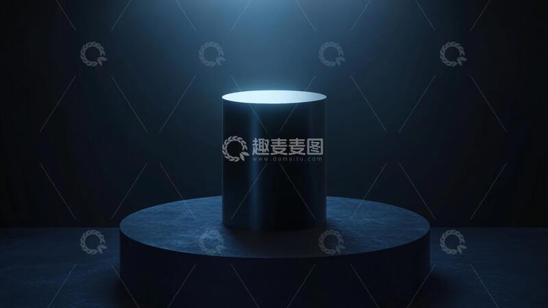 高清大图下载【趣麦麦图】光影平台讲台场景黑色