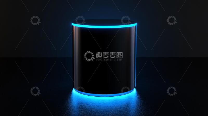 高清大图下载【趣麦麦图】发光展示台科技站台产品