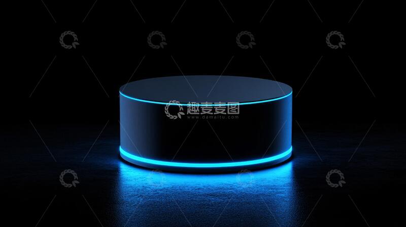 高清大图下载【趣麦麦图】发光展示台科技平台圆形