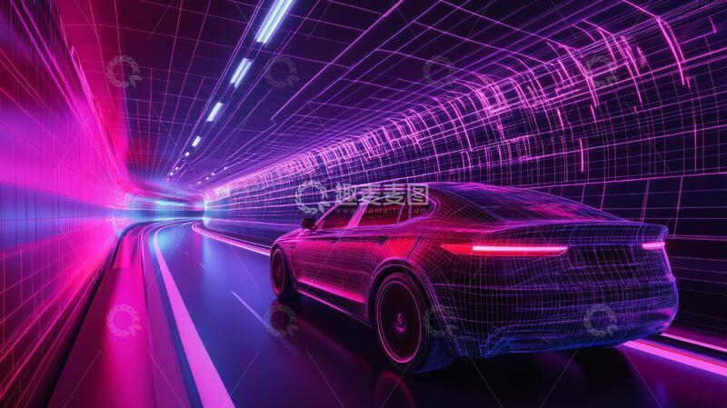 高清大图下载【趣麦麦图】车展科技背景5