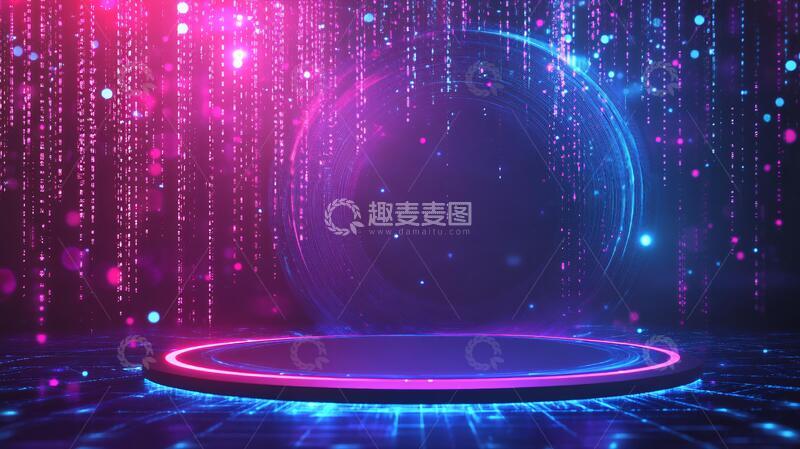 高清大图下载【趣麦麦图】高端舞台大数据背景