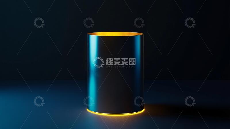 高清大图下载【趣麦麦图】金色圆柱展示台21