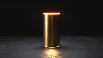 金色圆柱展示台20