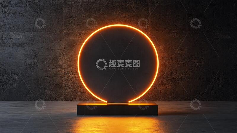 高清大图下载【趣麦麦图】霓虹灯展台平台讲台舞台1