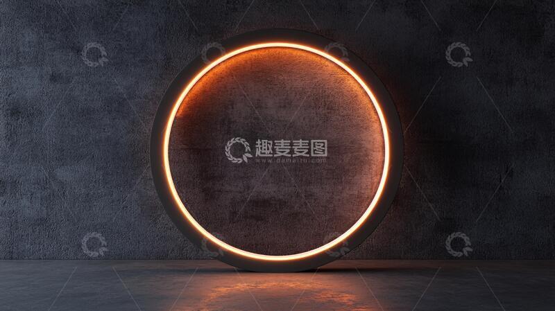 高清大图下载【趣麦麦图】环形灯饰墙拱门圆形环形