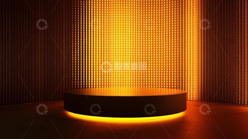 高清大图下载【趣麦麦图】金色圆柱展示台25