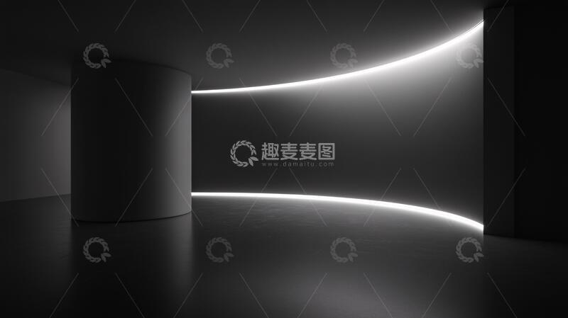 高清大图下载【趣麦麦图】黑色场景图黑色光影场景