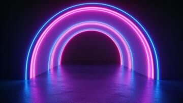 霓光拱门拱门隧道灯管