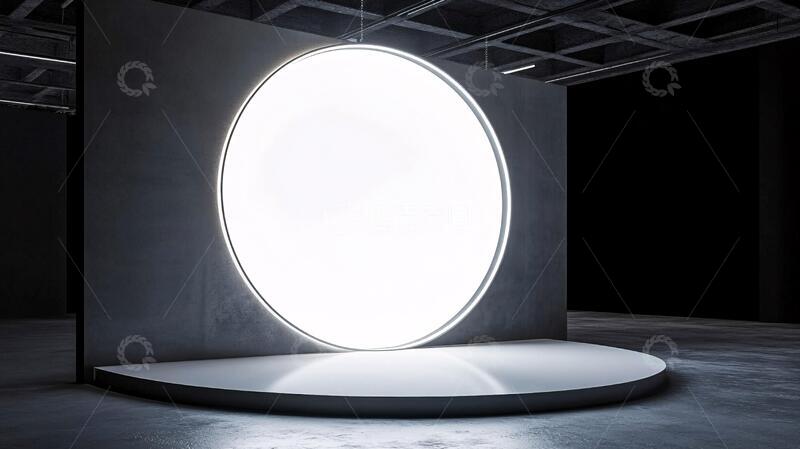 高清大图下载【趣麦麦图】简约秀场圆形光影弧形