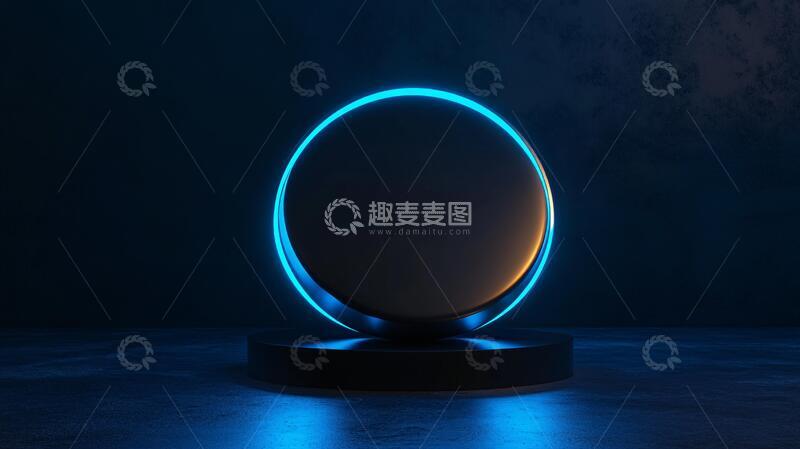 高清大图下载【趣麦麦图】磁悬浮灯讲台球体平台