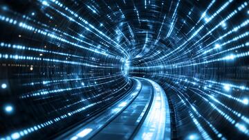 科技感隧道数字道路背景