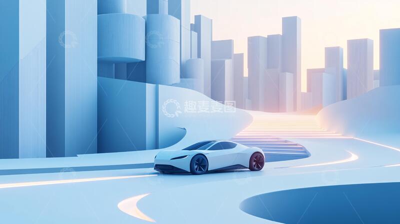 高清大图下载【趣麦麦图】智能电动汽车主视觉2