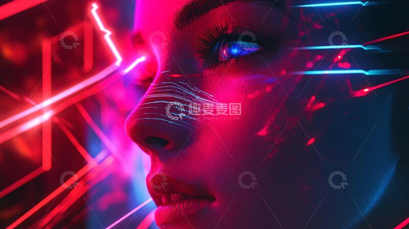 高清大图下载【趣麦麦图】蒸汽波美学蒸汽人物美学