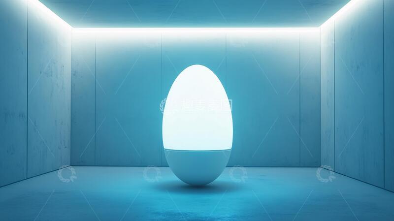 高清大图下载【趣麦麦图】发光的鸡蛋鸡蛋蓝色蛋蛋