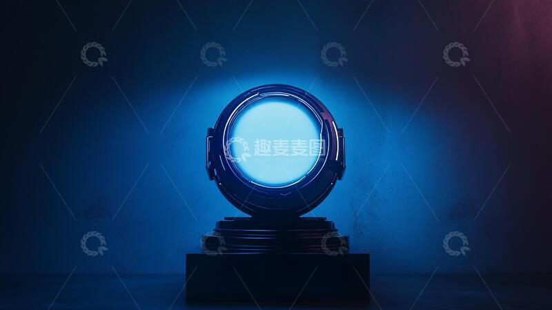 高清大图下载【趣麦麦图】发光展示台艺术台灯科技