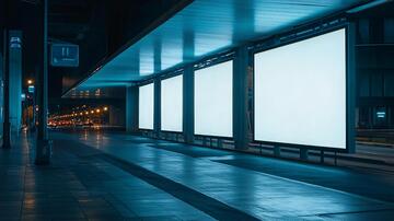 车站广告夜间效果