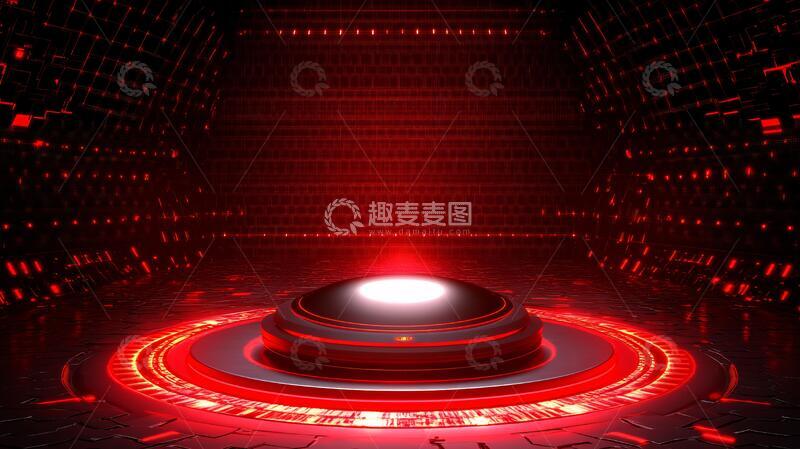 高清大图下载【趣麦麦图】红色科技背景科技创新