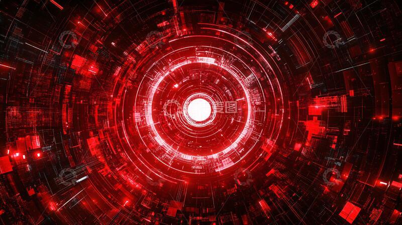 高清大图下载【趣麦麦图】红色科技宇宙6