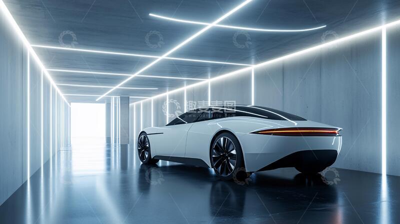 高清大图下载【趣麦麦图】科技走廊背景