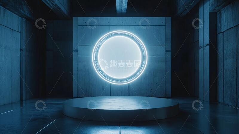 高清大图下载【趣麦麦图】圆形科技舞台16