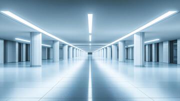 无缝走廊走廊灯光蓝色