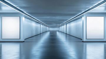 蓝色画廊走廊画廊蓝色