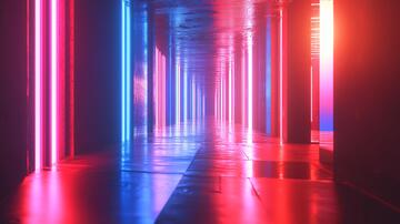 流光溢彩的霓虹灯走廊17