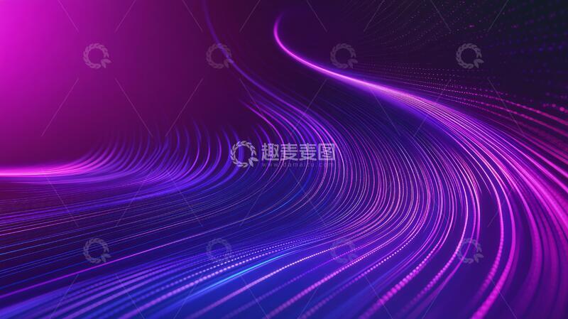 高清大图下载【趣麦麦图】紫色渐变科技背景1