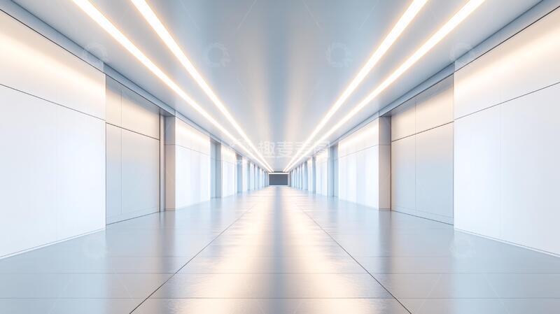 高清大图下载【趣麦麦图】大型通道走廊背景4