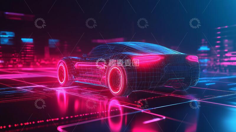 高清大图下载【趣麦麦图】车展科技背景8