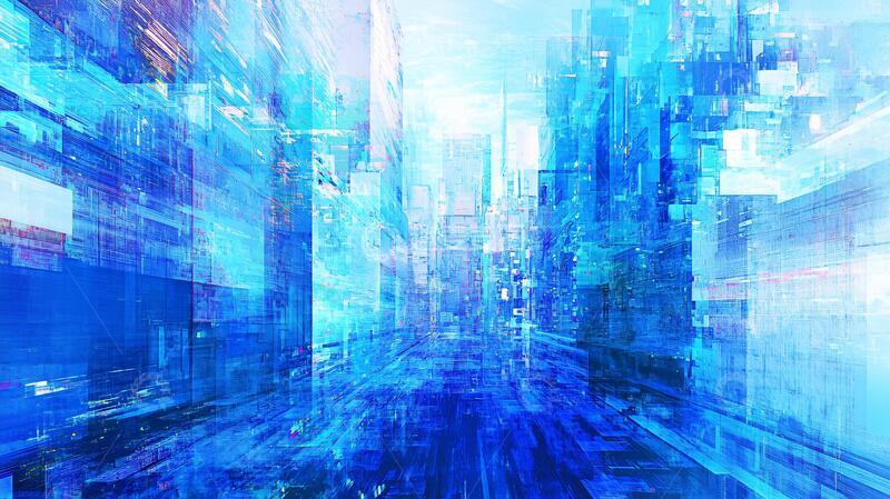 高清大图下载【趣麦麦图】虚拟城市背景数字虚幻