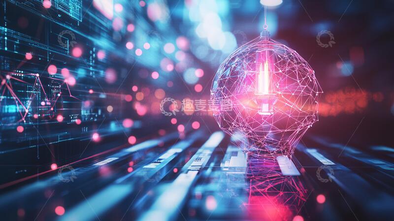 高清大图下载【趣麦麦图】人工智能科技感背景6