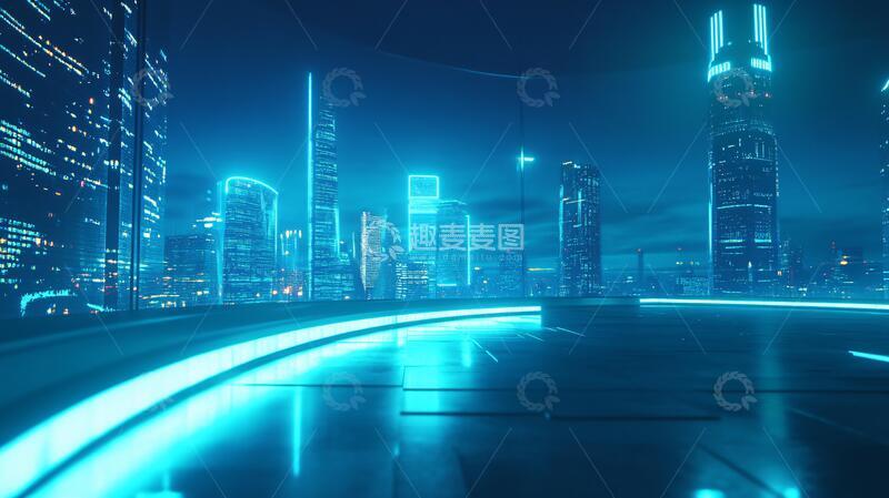 高清大图下载【趣麦麦图】现代科技炫光城市4