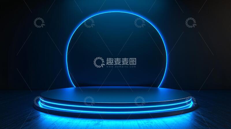 高清大图下载【趣麦麦图】-圆形科技舞台14