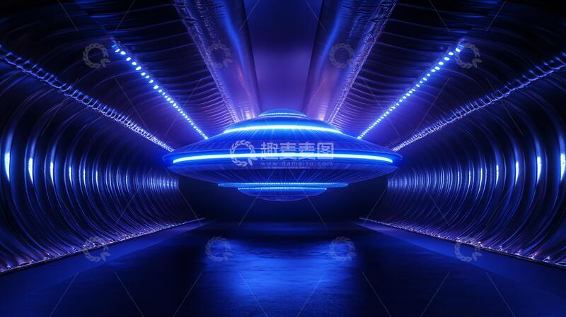 高清大图下载【趣麦麦图】科幻灯光走廊18