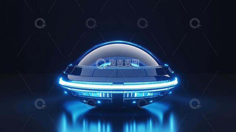 高清大图下载【趣麦麦图】科技感车灯飞碟飞船建模