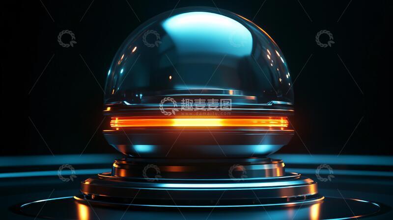 高清大图下载【趣麦麦图】科技感水晶球14