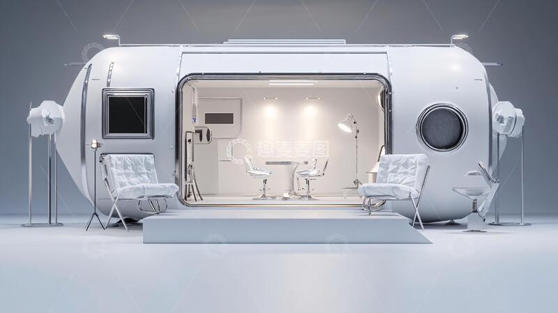 高清大图下载【趣麦麦图】胶囊房间房屋科幻胶囊