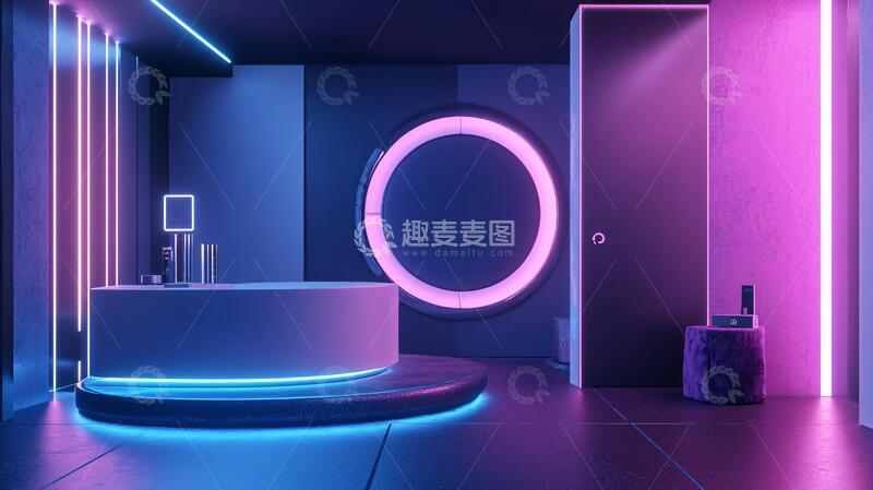 高清大图下载【趣麦麦图】霓虹灯场景造型9