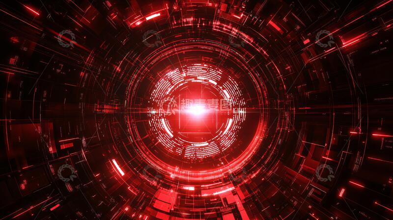 高清大图下载【趣麦麦图】红色科技宇宙5