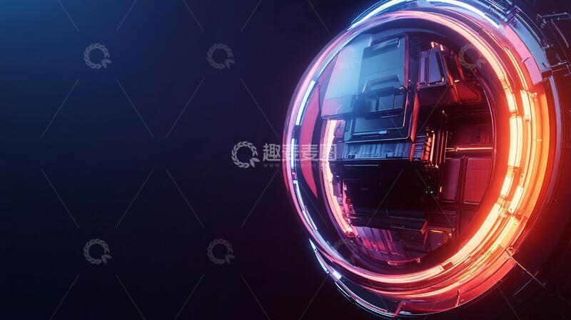 高清大图下载【趣麦麦图】科技废虚背景1