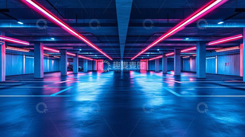高清大图下载【趣麦麦图】地下停车场场景1