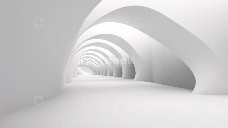 高清大图下载【趣麦麦图】简约秀场走廊白色场景