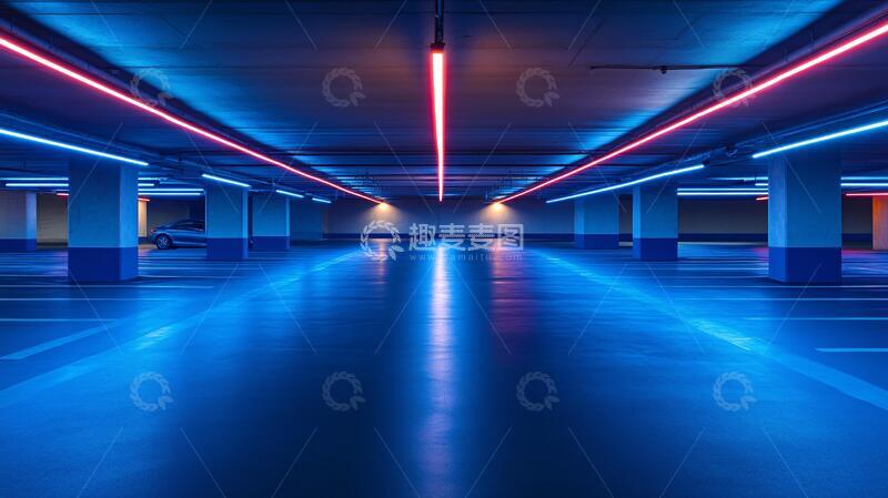 高清大图下载【趣麦麦图】唯美停车场车库车位高端