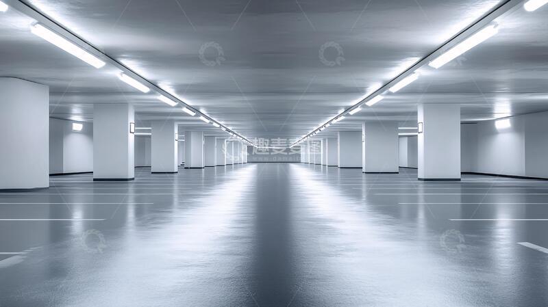 高清大图下载【趣麦麦图】地下车场车库走廊场景
