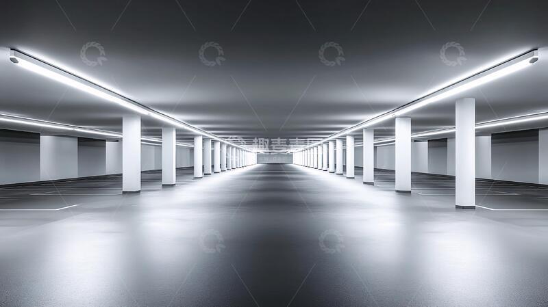 高清大图下载【趣麦麦图】灯光走廊走廊长廊仓库