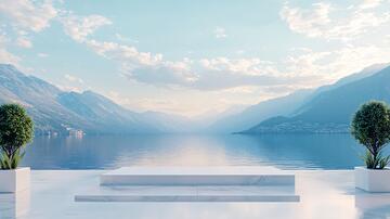 江景水景房产宽幅背景1