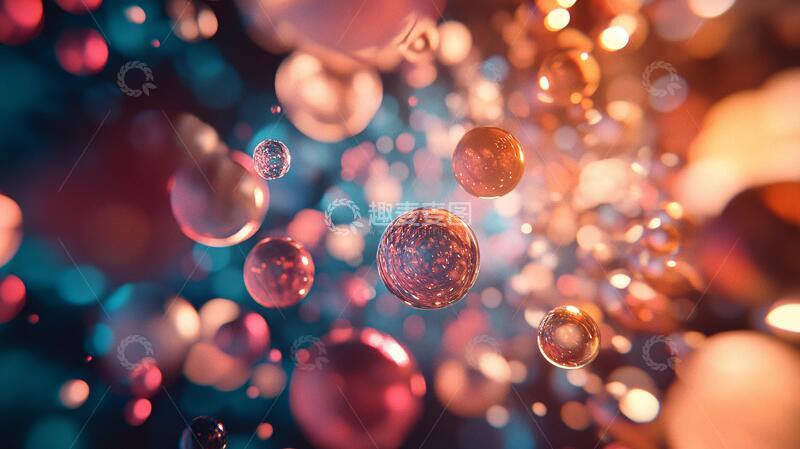 高清大图下载【趣麦麦图】绚丽气泡背景壁纸素材13